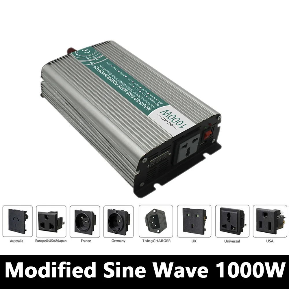 1000W Modified Sine Wave Inverter,DC 12V/24V/48V To AC 110V/220V,off Grid Solar Power Inverter,voltage Converter For Home
1000W Modified Sine Wave Inverter,DC 12V/24V/48V To AC 110V/220V,off Grid Solar Power Inverter,voltage Converter For Home