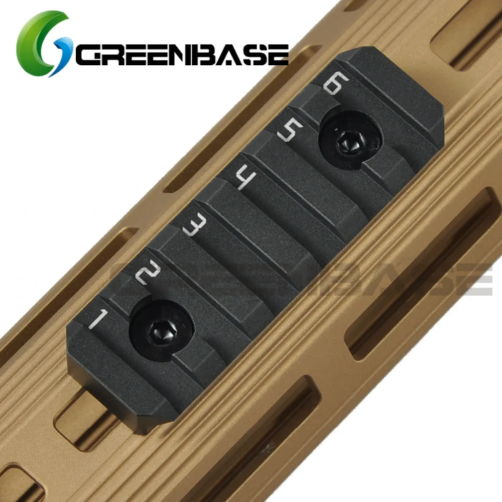 Greenbase MLOK рельсовая секция AR15 M4 M16 наручная защита прицел M lok Пикатинни 20 мм