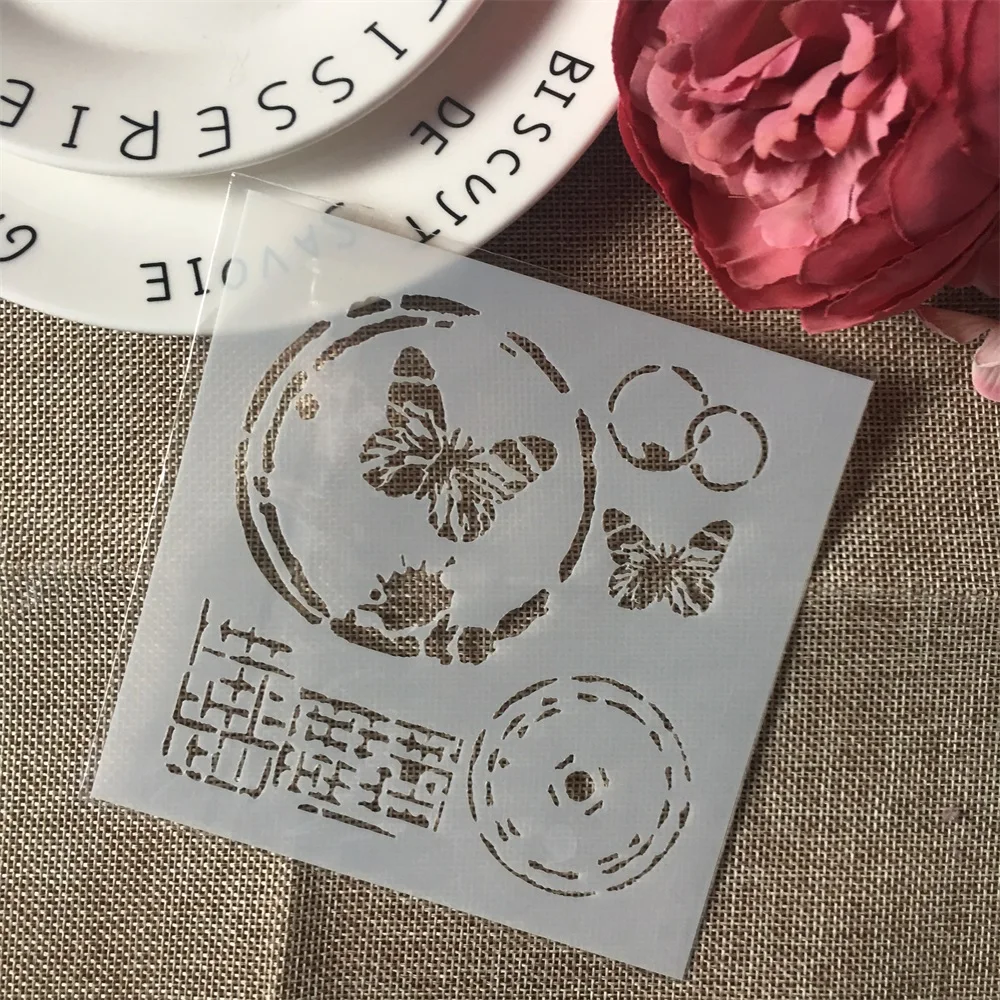 1Pcs 13cm 5.1" Circle Butterfly DIY Layering Stencils Wall Painting Scrapbook Coloring Embossing Album Decorative Paper Template
1Pcs 13cm 5.1" Circle Butterfly DIY Layering Stencils Wall Painting Scrapbook Coloring Embossing Album Decorative Paper Template