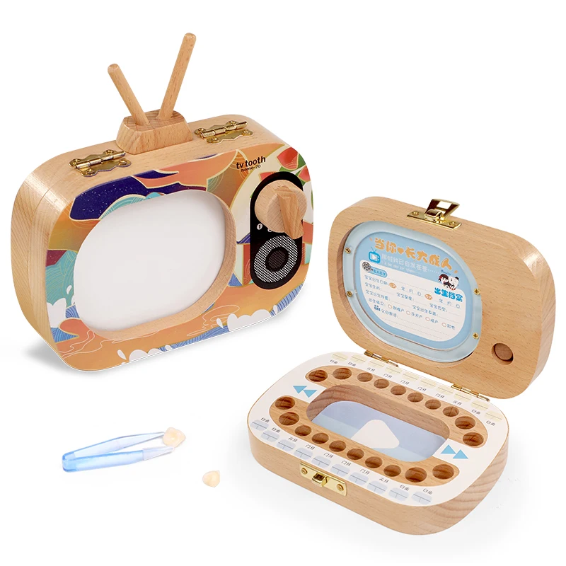 TV Shape Wooden Milk Tooth Organizer Boxes Kids Teeth Storage Keepsakes Creative Tooth Storage Preservation Box For baby Z751
TV Shape Wooden Milk Tooth Organizer Boxes Kids Teeth Storage Keepsakes Creative Tooth Storage Preservation Box For baby Z751