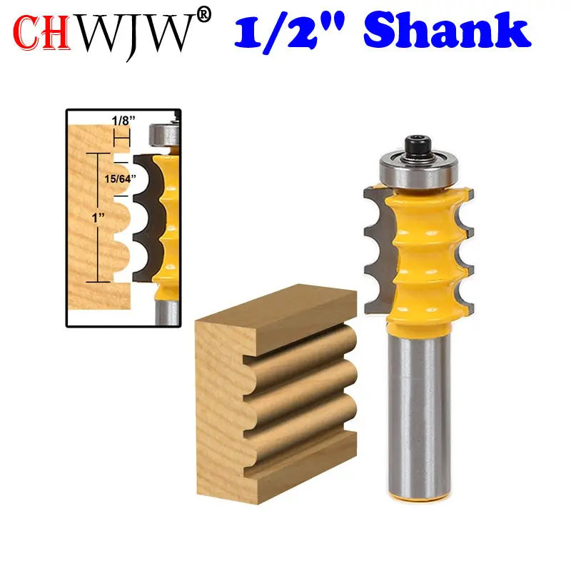 1pc 1/2" Shank Triple Bead/ Column Molding Router Bit Line knife Woodworking cutter Tenon Cutter for Woodworking Tools
1pc 1/2" Shank Triple Bead/ Column Molding Router Bit Line knife Woodworking cutter Tenon Cutter for Woodworking Tools