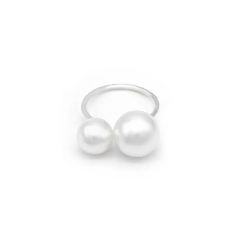Модное Открытое кольцо U образной формы регулируемый размер имитация жемчуга