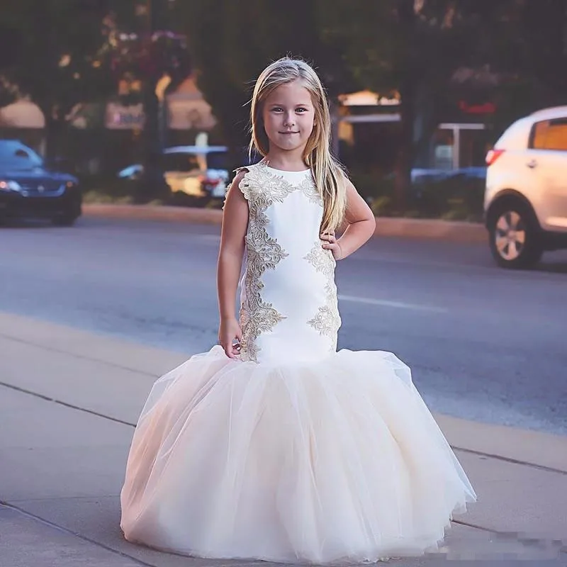 Hot Sale 2021 Vintage Mermaid Flower Girl Dresses For Weddings With Gold Lace Little Kids Pageant Party Gown Communion Dress
Hot Sale 2021 Vintage Mermaid Flower Girl Dresses For Weddings With Gold Lace Little Kids Pageant Party Gown Communion Dress