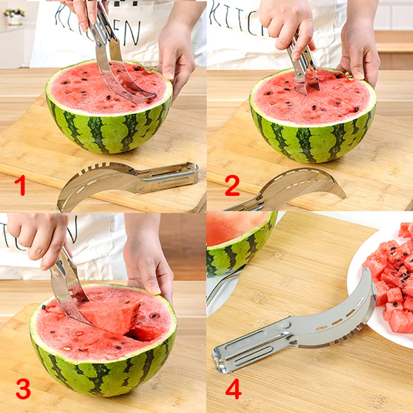 Stainless Steel Watermelon Slicer Handle Cantaloupe Knife Useful Cutter Slicing Core Fruit Kitchen Multi-function Accessories
Stainless Steel Watermelon Slicer Handle Cantaloupe Knife Useful Cutter Slicing Core Fruit Kitchen Multi-function Accessories
