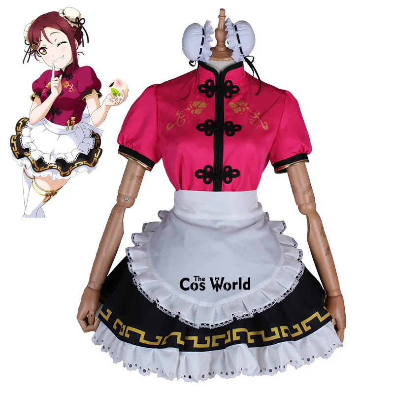 Любовь Live Sunshine Sakurauchi Riko Cheongsam платье горничной фартук униформа наряд Аниме косплей костюмы
Любовь Live Sunshine Sakurauchi Riko Cheongsam платье горничной фартук униформа наряд Аниме косплей костюмы