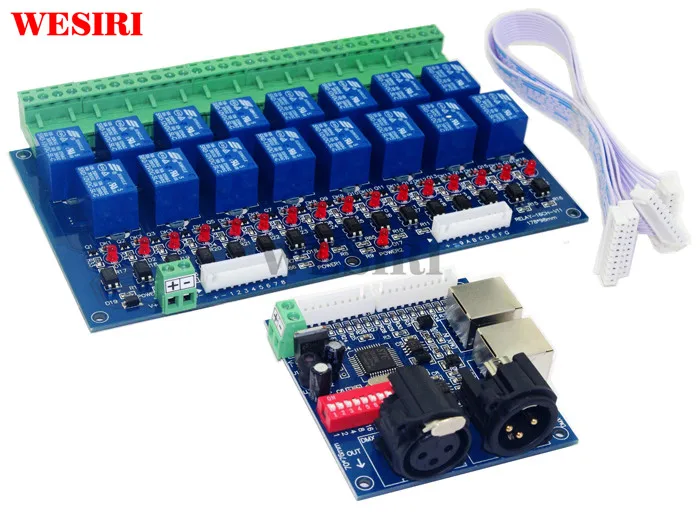 16 канальный релейный переключатель DMX512 контроллер с релейным выходом высокого
