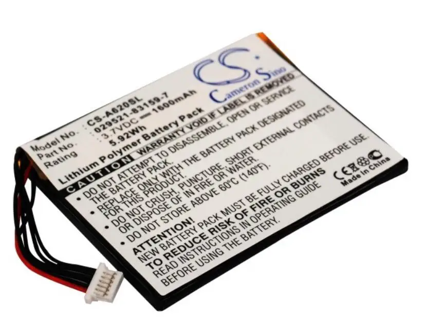 Cameron Sino 1600mah battery for ASUS Mypal A620 A620BT A620G TYPHOON MyGuide 5500 5500XL 029521-83159-7 B521103
Cameron Sino 1600mah battery for ASUS Mypal A620 A620BT A620G TYPHOON MyGuide 5500 5500XL 029521-83159-7 B521103