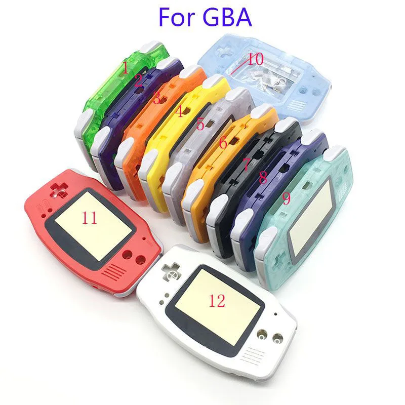 

5 шт., новинка, защитный чехол для корпуса GBA + Защитная пленка для экрана + Стик-этикетка для Gameboy Advance Игровая приставка GBA