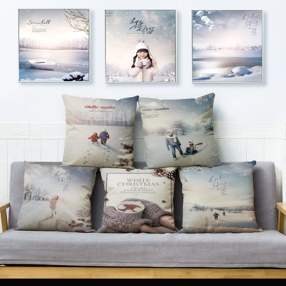 Beautiful Snow Day Scenic Print Pillow Cover 45*45cm Cushion Cover Linen Throw Pillows Cases Sofa Home Decor Cushion Covers
Beautiful Snow Day Scenic Print Pillow Cover 45*45cm Cushion Cover Linen Throw Pillows Cases Sofa Home Decor Cushion Covers