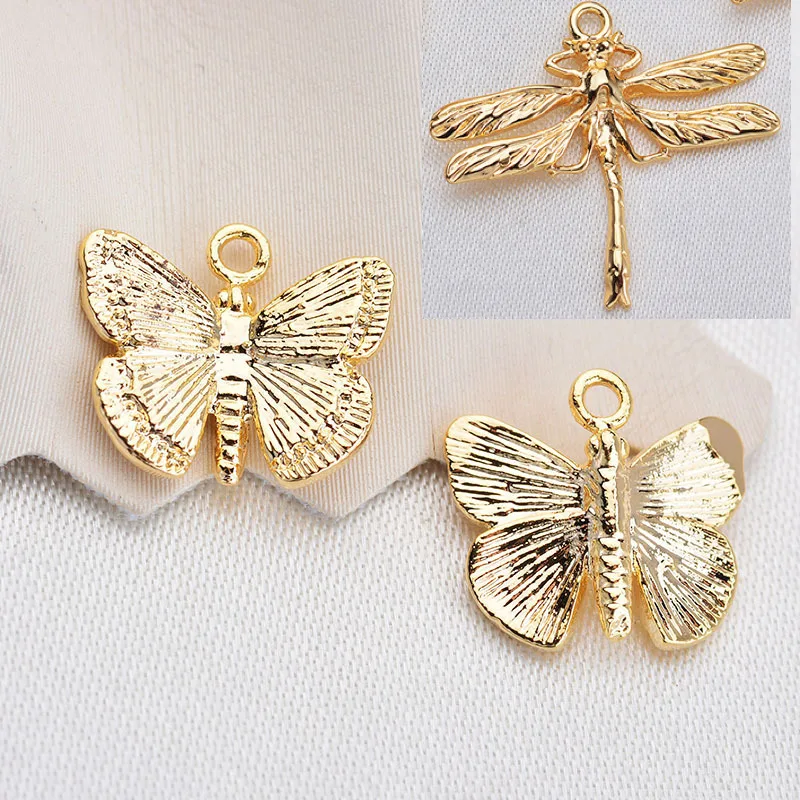 30pcs Copper material Plated gold Korean butterfly charm earrings material dragonfly pendant jewelry accessories
30pcs Copper material Plated gold Korean butterfly charm earrings material dragonfly pendant jewelry accessories