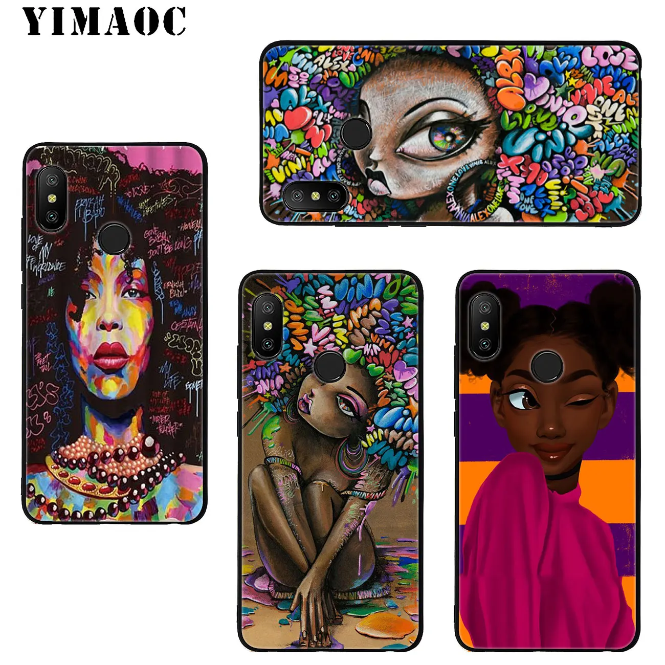 YIMAOC 2bunz Melanin Poppin Aba Afro Girls Тонкий Мягкий силиконовый чехол для Xiaomi Mi 9 9T CC9 CC9E A3 PRO 8 SE A2