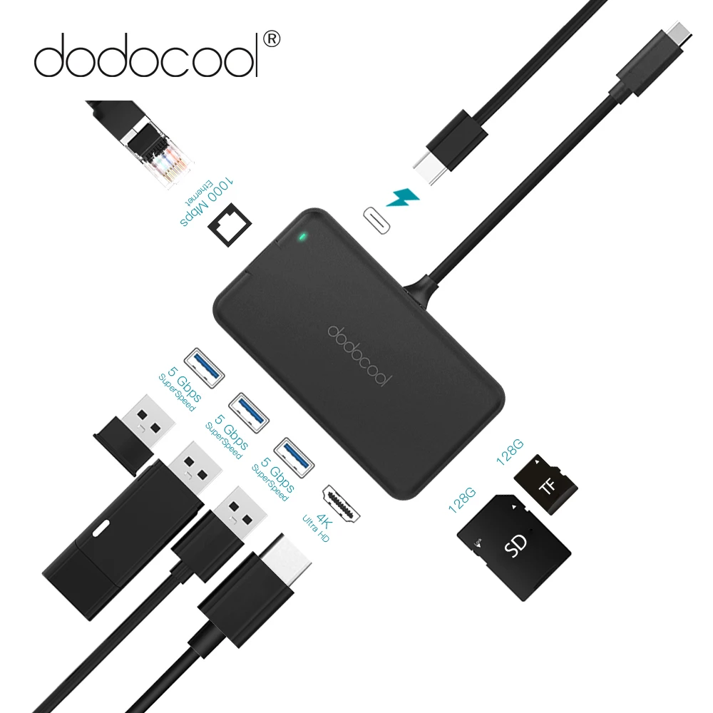 Dodocool 8 в 1 взаимный обмен данными между компьютером и периферийными устройствами C