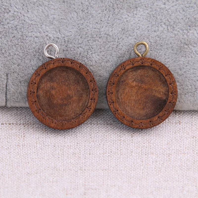 PULCHRITUDE 4pcs 18mm Inner Size Brown Color Round Wood Cabochon Base Setting Charms Pendant Necklace Findings
PULCHRITUDE 4pcs 18mm Inner Size Brown Color Round Wood Cabochon Base Setting Charms Pendant Necklace Findings