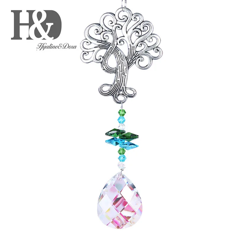 H&D Crystal Suncatcher Tree of Life Window Ornament with 50mm Crystal Prism Rainbow Gifts for Christmas,Birthday
H&D Crystal Suncatcher Tree of Life Window Ornament with 50mm Crystal Prism Rainbow Gifts for Christmas,Birthday