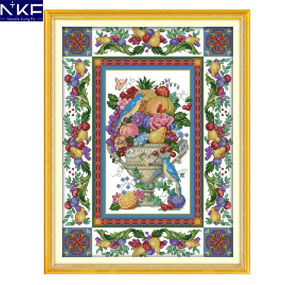 NKF Gorgeous Fruit Bowl Cross Stitch Handmade Cross Stitch Set Diy Kit Embroidery Needlework Cross Stitch Kits for Embroidery
NKF Gorgeous Fruit Bowl Cross Stitch Handmade Cross Stitch Set Diy Kit Embroidery Needlework Cross Stitch Kits for Embroidery