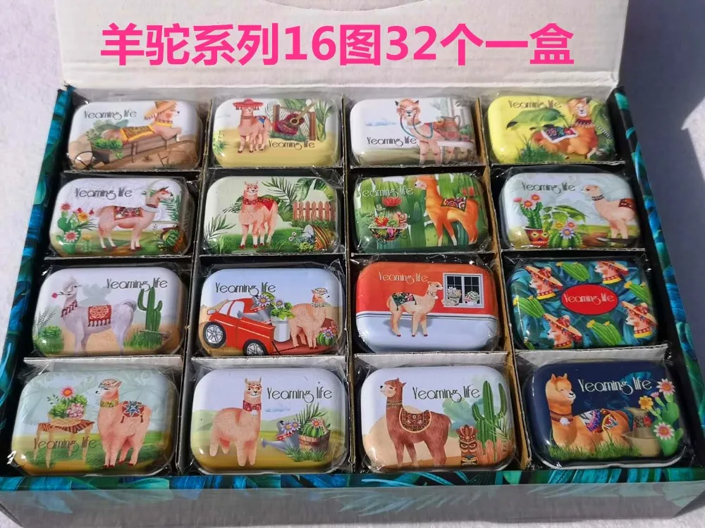 32Pc(1 Box)/Lot Alpaca Style Animal Mini Cover Iron Tin Metal Case / Can/Pill Cute Small Kit/Candy Storage Gift Box
32Pc(1 Box)/Lot Alpaca Style Animal Mini Cover Iron Tin Metal Case / Can/Pill Cute Small Kit/Candy Storage Gift Box