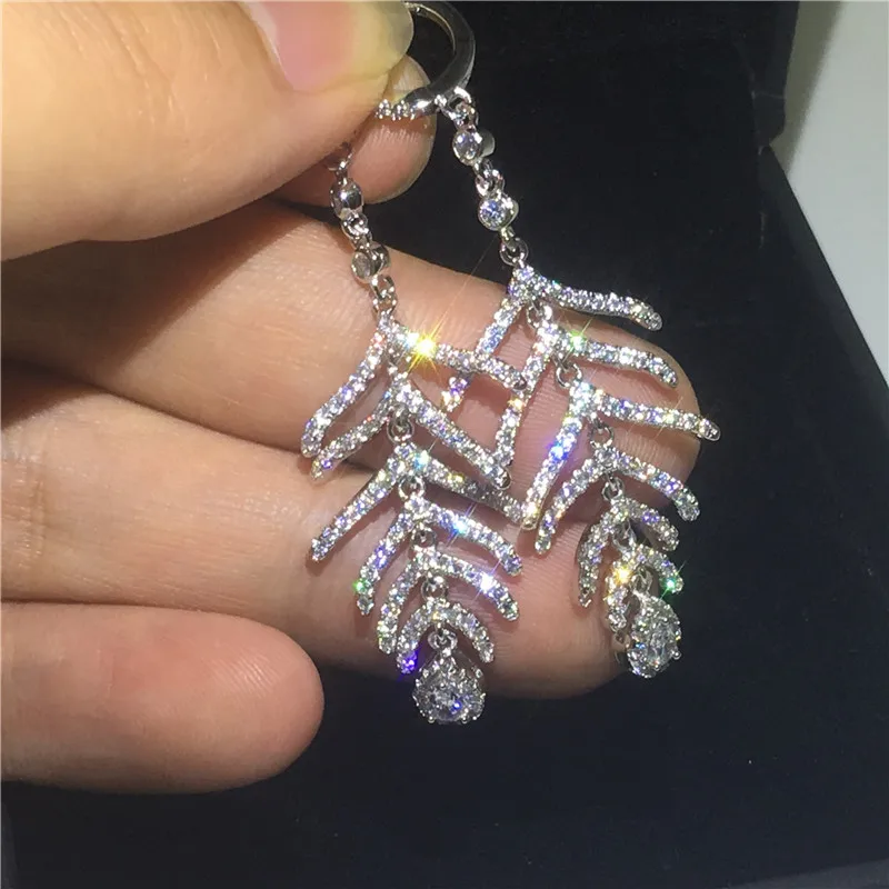 Charming Leaf Drop Earrring AAAAA Cz Real 925 sterling silver Engagement Wedding Stud Earrings for women Bridal Party Jewelry
Charming Leaf Drop Earrring AAAAA Cz Real 925 sterling silver Engagement Wedding Stud Earrings for women Bridal Party Jewelry