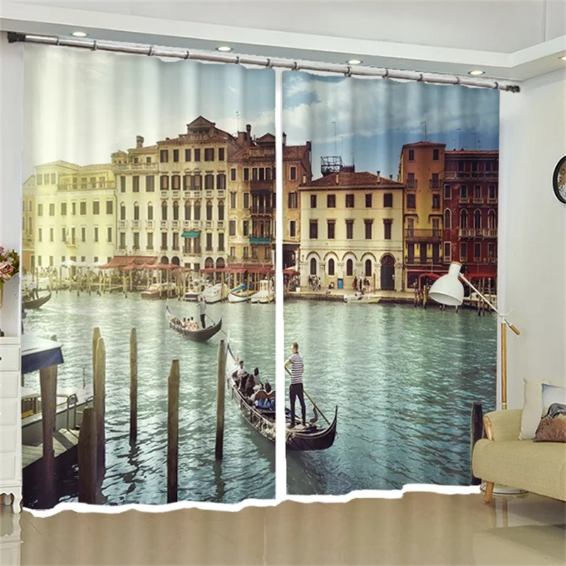 European Scenery Window Curtains Blackout for Living Room Bedroom Kitchen Short Drapes New Swan Stone Castles Boat Venice Italy
European Scenery Window Curtains Blackout for Living Room Bedroom Kitchen Short Drapes New Swan Stone Castles Boat Venice Italy