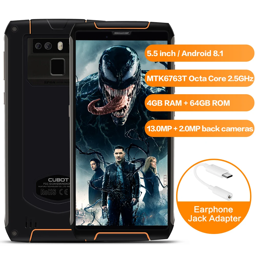 Оригинал CUBOT King Kong 3 4G Phablet MTK6763T Octa Core 4 GB Оперативная память 64 Гб Встроенная