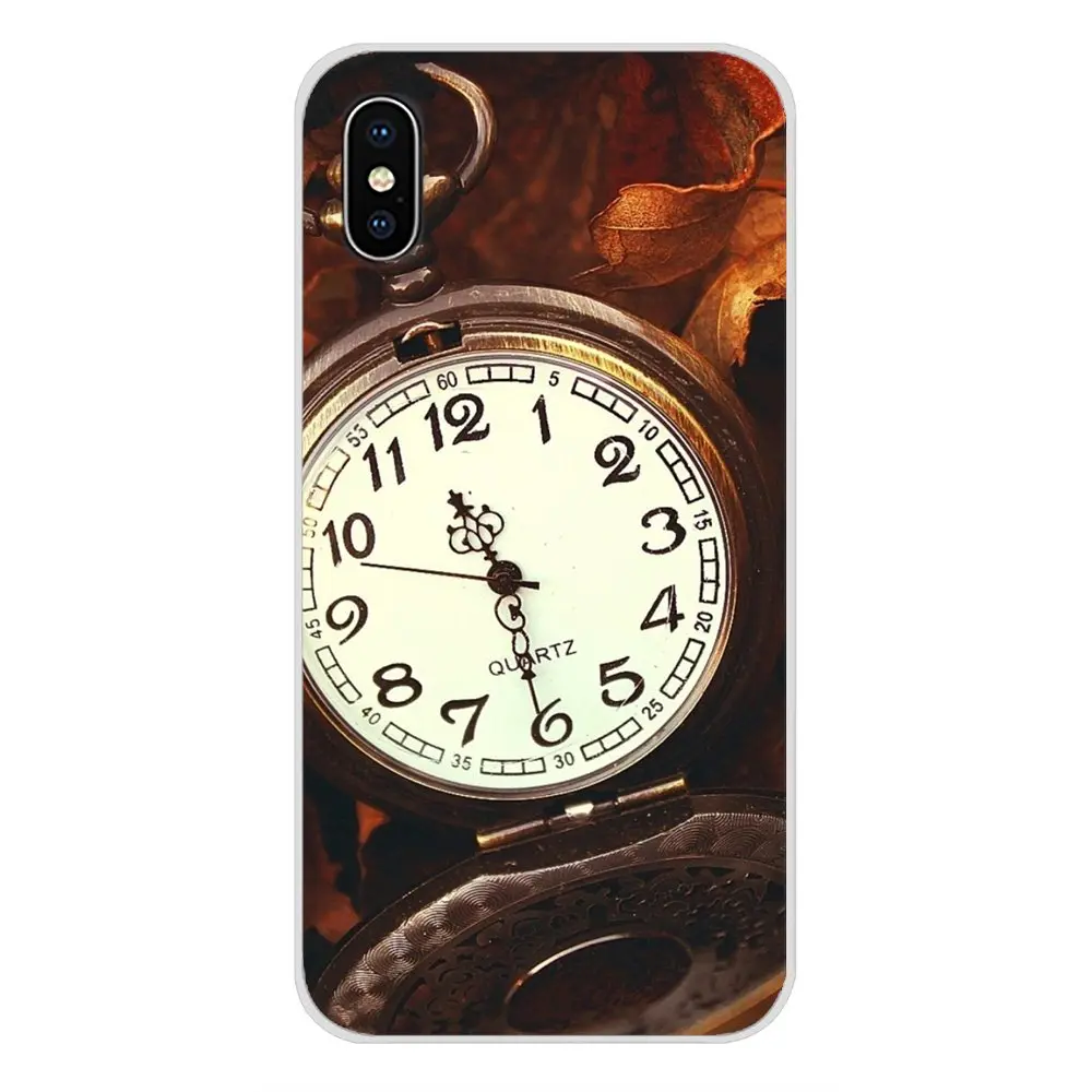 Soft Case Cover For Apple iPhone X XR XS MAX 4 4S 5 5S 5C SE 6 6S 7 8 Plus ipod touch funny Watch movement Clock dial desgin | Мобильные
