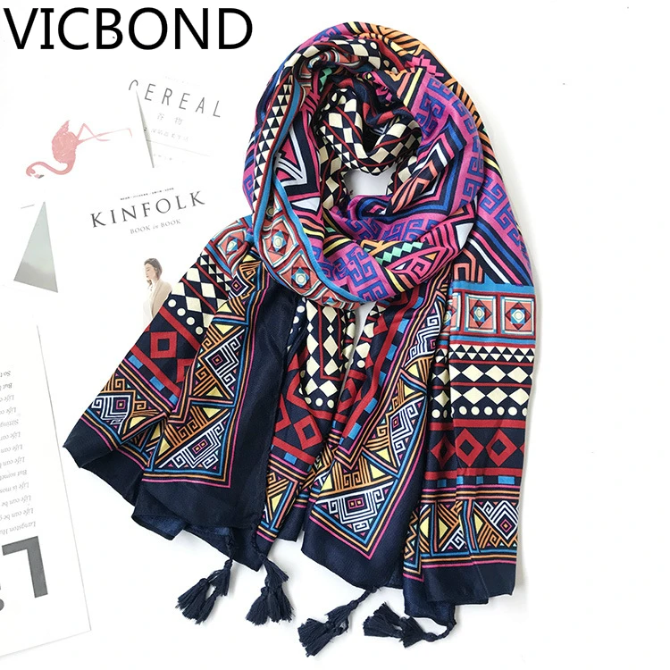 VICBOND 2018 Новая мода защита от солнца шарф платок шаль Пляж Лето двойной длинные
