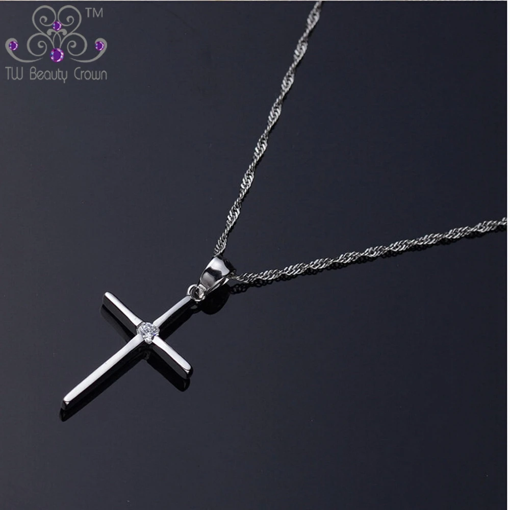 100% Real 925 Pure Silver Fashion Cross Design Transparent Clear Cubic Zirconia Pendants Necklaces For Women Lady's Jewelry
100% Real 925 Pure Silver Fashion Cross Design Transparent Clear Cubic Zirconia Pendants Necklaces For Women Lady's Jewelry