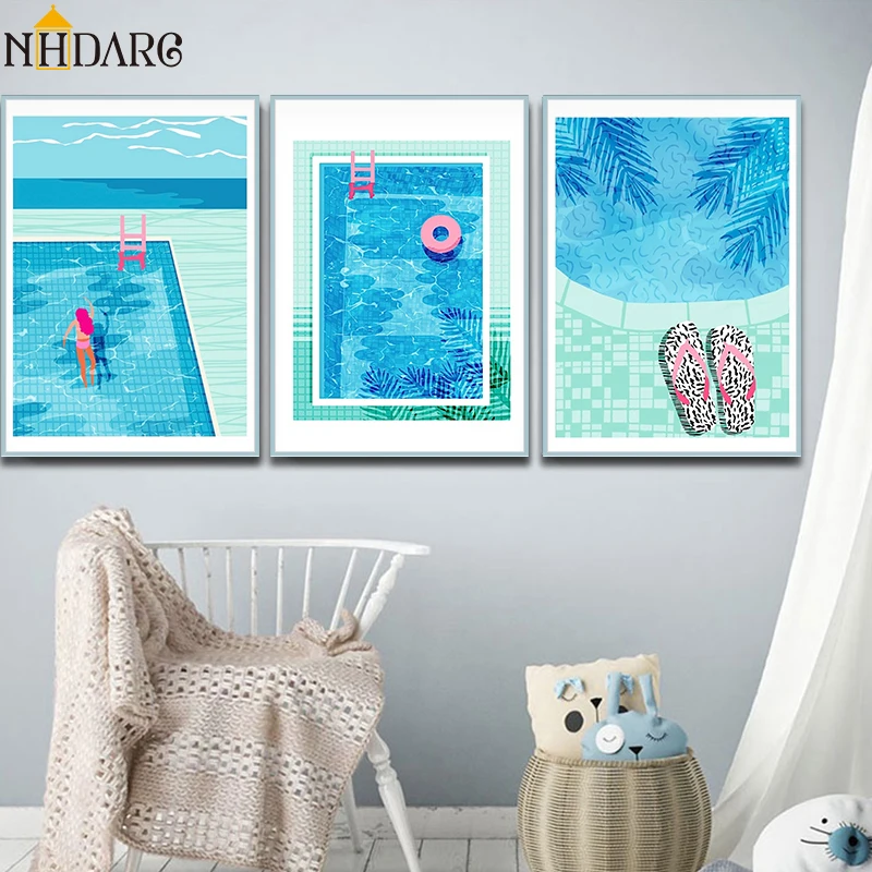 Nordic Modern And Fresh Summer Swimming Pool Decoration Canvas Print Painting Poster Art Wall Picture Living Room Home Decor
Nordic Modern And Fresh Summer Swimming Pool Decoration Canvas Print Painting Poster Art Wall Picture Living Room Home Decor