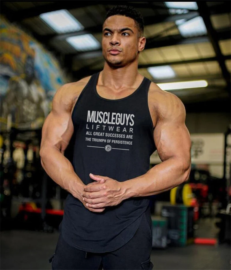 Muscleguys 2021 Summer fashion Bodybuilding sleeveless tank top men Fitness Clothing Cotton workout gym Stringer vest men
Muscleguys 2021 Summer fashion Bodybuilding sleeveless tank top men Fitness Clothing Cotton workout gym Stringer vest men
