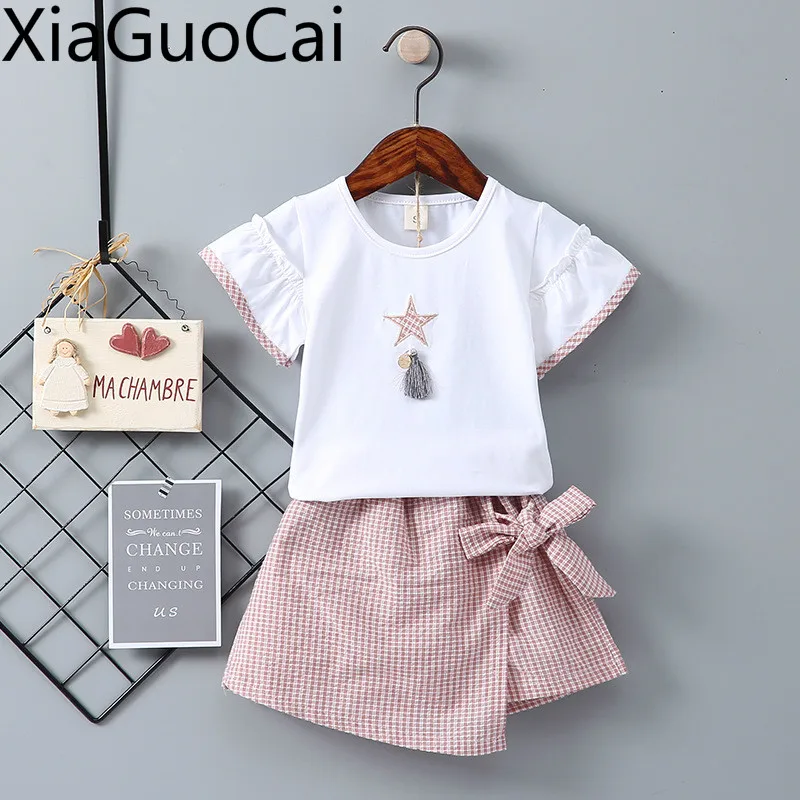 Summer Casual Girls Dress and T-shirts Baby Girls Sets Solid O-neck Kids Summer Sets Casual Children Sets
Summer Casual Girls Dress and T-shirts Baby Girls Sets Solid O-neck Kids Summer Sets Casual Children Sets