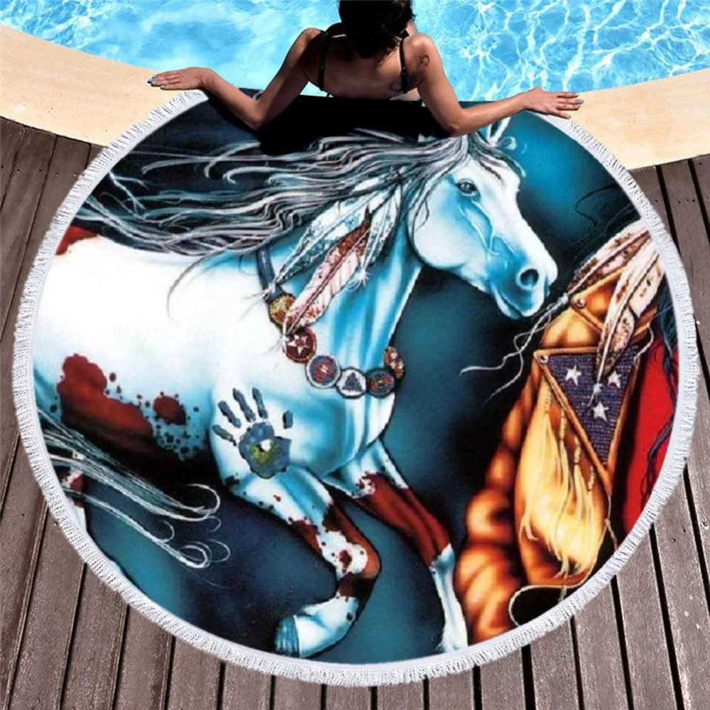 Art Horse Colorful Painting Women Bath Towel for Beach Thick Round 3d print Fabric Quick Compressed Towel new style-1
Art Horse Colorful Painting Women Bath Towel for Beach Thick Round 3d print Fabric Quick Compressed Towel new style-1