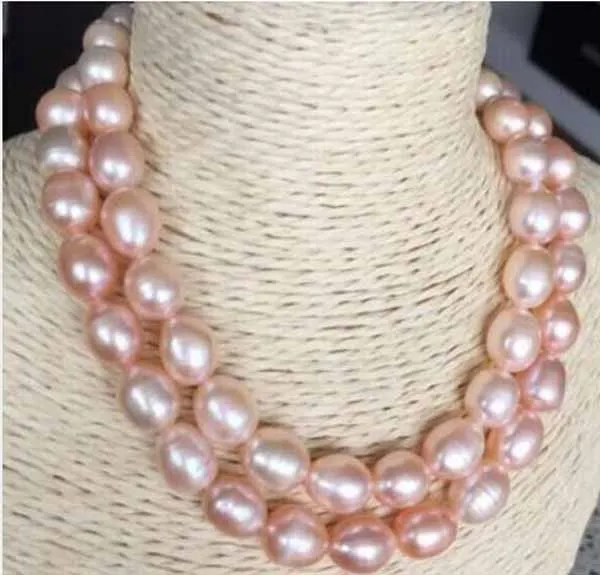 elegant Noble jewelry double strands 11-13mm south sea lavender baroque pearl necklace
elegant Noble jewelry double strands 11-13mm south sea lavender baroque pearl necklace