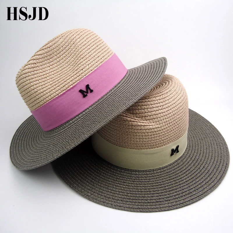 M letter Large Wide Brim Straw Hat for Women 2018 New Summer Anti-UV Beach hat M panama straw fedora women's travel Sun cap
M letter Large Wide Brim Straw Hat for Women 2018 New Summer Anti-UV Beach hat M panama straw fedora women's travel Sun cap