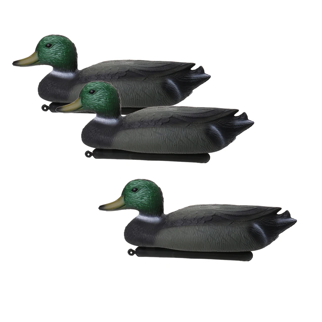 3 Pieces Hunting PE Plastic Duck Decoy Drake With Floating Keel Garden Decor, Black Green
3 Pieces Hunting PE Plastic Duck Decoy Drake With Floating Keel Garden Decor, Black Green