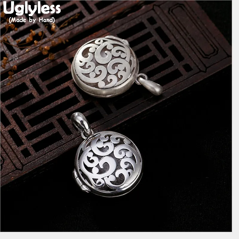 Uglyless 100% Real Solid 925 Sterling Silver Round Opening Pendants Necklaces NO Chains Hollow Vines Pendant Ethnic Fine Jewelry
Uglyless 100% Real Solid 925 Sterling Silver Round Opening Pendants Necklaces NO Chains Hollow Vines Pendant Ethnic Fine Jewelry