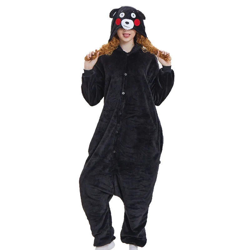 Black Kumamon Bear Onesie Pajamas Kigurumi Animal Cosplay Costume Halloween Family Pijamas Women
Black Kumamon Bear Onesie Pajamas Kigurumi Animal Cosplay Costume Halloween Family Pijamas Women