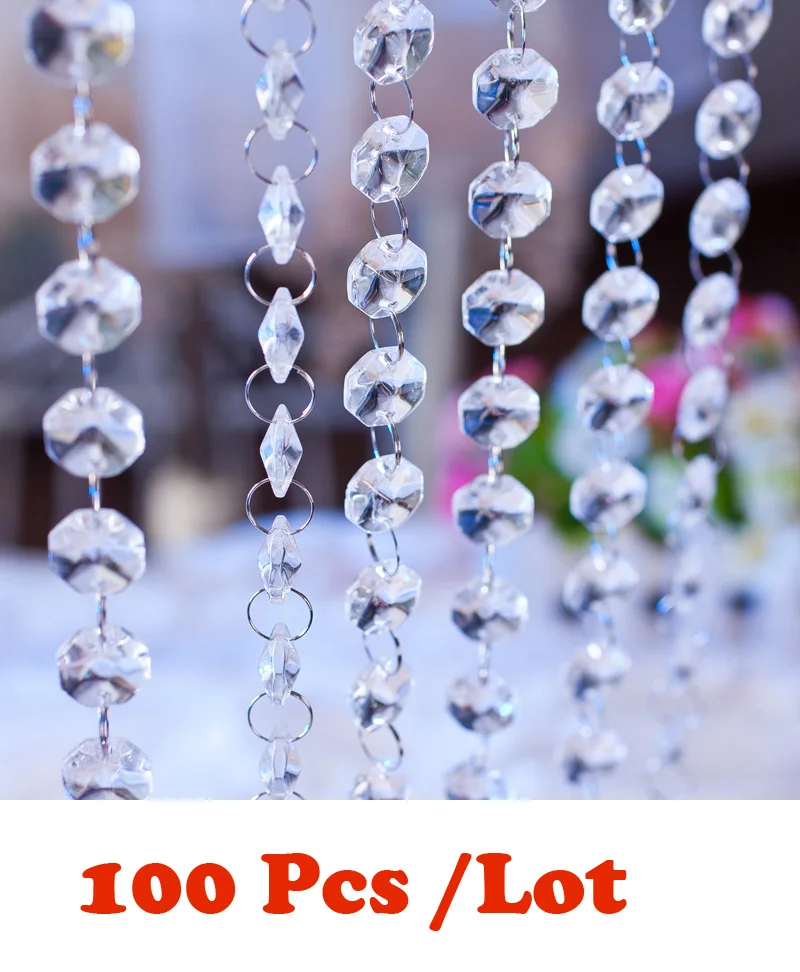 100M/Lot,Fast Delivery Free Shipping 14MM Acrylic Octagonal Crystal Garlands / Strands, Clear Color, Wedding & Party Decor
100M/Lot,Fast Delivery Free Shipping 14MM Acrylic Octagonal Crystal Garlands / Strands, Clear Color, Wedding & Party Decor