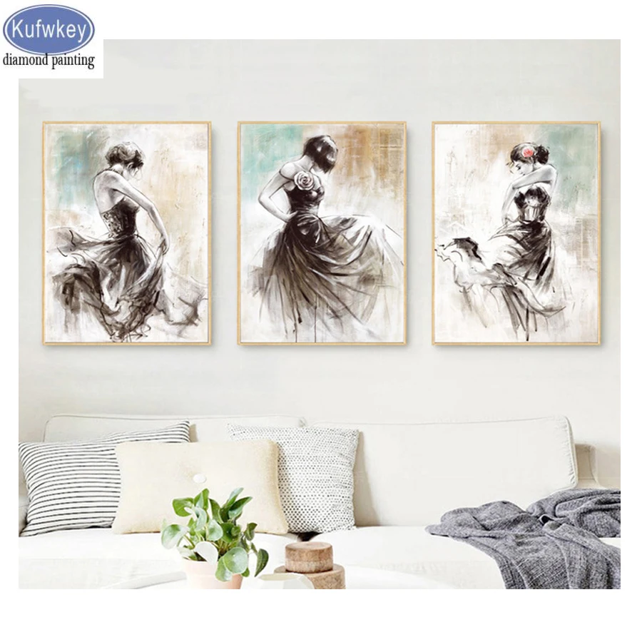 wall art Dancing Girl full square round drill 5d diy diamond painting 3pcs cross stitch diamond embroidery for Living Room Decor
wall art Dancing Girl full square round drill 5d diy diamond painting 3pcs cross stitch diamond embroidery for Living Room Decor