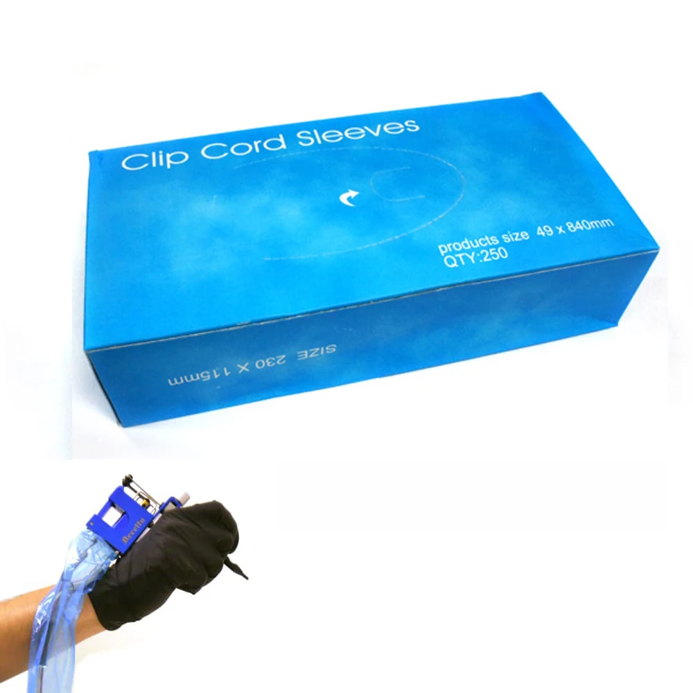 EZ Clip Cord Cover Sleeves Supply Blue for Tattoo Machine Clip Cord Sleeve Cover Bag Tattoo Accessories 250 PCS/bag
EZ Clip Cord Cover Sleeves Supply Blue for Tattoo Machine Clip Cord Sleeve Cover Bag Tattoo Accessories 250 PCS/bag