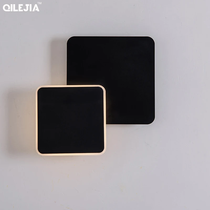 LED Wall Light 360 degree rotation adjustable bedside light White creative wall lamp Black modern aisle square lamp AC90-260V
LED Wall Light 360 degree rotation adjustable bedside light White creative wall lamp Black modern aisle square lamp AC90-260V