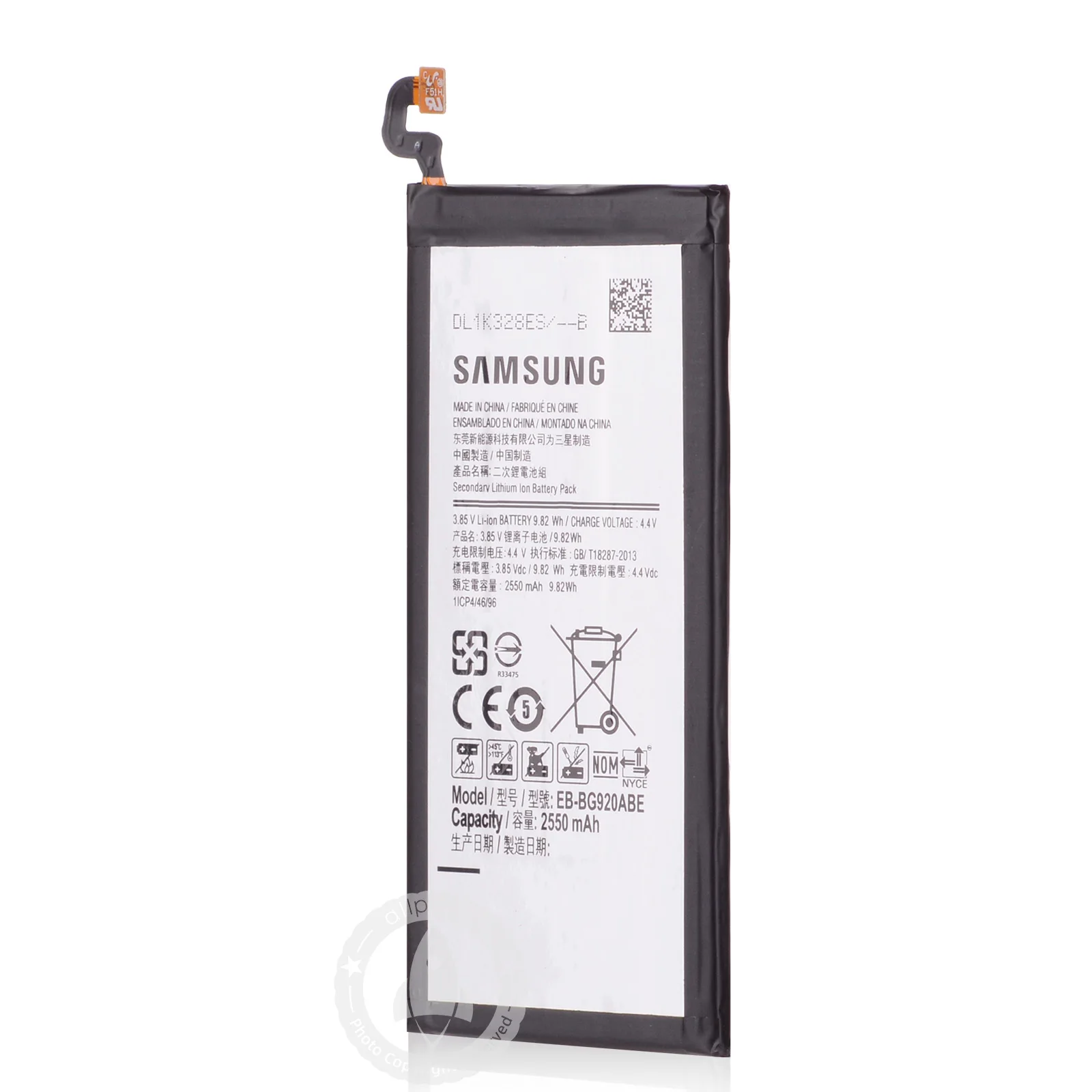 Оригинальная запасная батарея для SAMSUNG GALAXY S6 EB-BG920AB 2550 мАч SM-G920 SM-G920F G920I G920A G9200 G9208