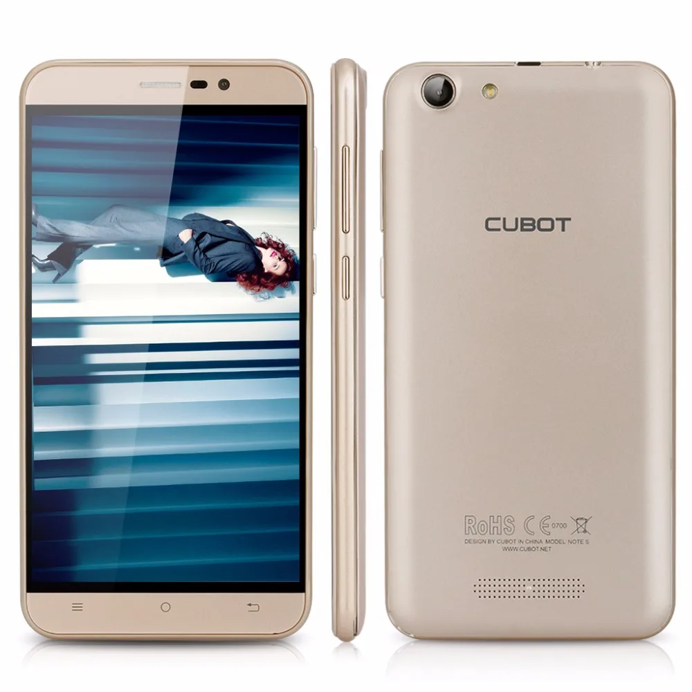 Оригинальный CUBOT примечание S мобильного телефона 5.5 дюймов Android 5.1 MT6580