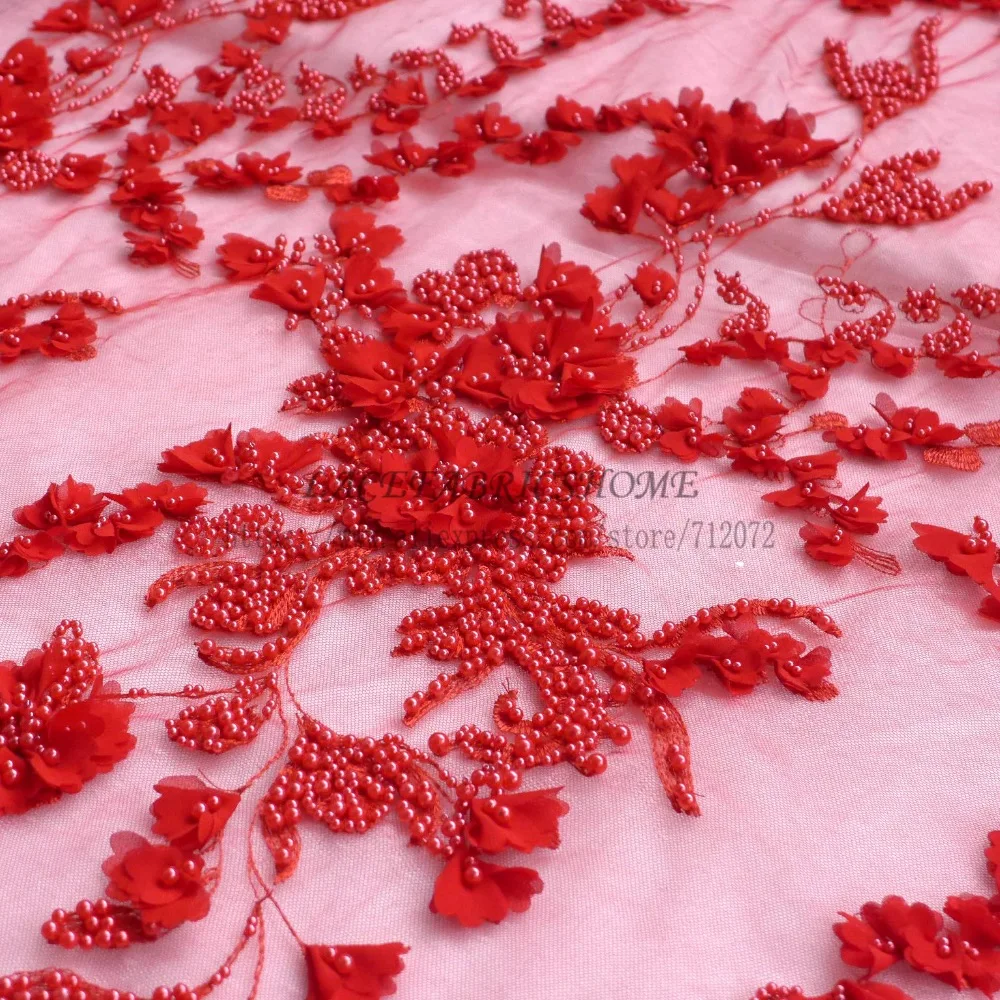 La Belleza 1 yard FASHION STYLE heavy red/light beige pearls 3D chiffon flowers wedding/evening dress lace fabric
La Belleza 1 yard FASHION STYLE heavy red/light beige pearls 3D chiffon flowers wedding/evening dress lace fabric