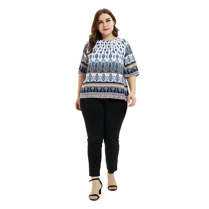 New 2019 Women's T-Shirt Chiffon Shirt Spring Summer Large Size Loose Woven Off The Shoulder Polyester Pattern Print Tops
New 2019 Women's T-Shirt Chiffon Shirt Spring Summer Large Size Loose Woven Off The Shoulder Polyester Pattern Print Tops