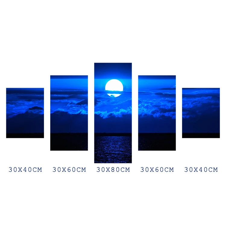 5 Panel Wall Art Modern Moon And Cloud Print On Canvas Cheap HD Moon Nightscape Wall Picture For Living Room
5 Panel Wall Art Modern Moon And Cloud Print On Canvas Cheap HD Moon Nightscape Wall Picture For Living Room
