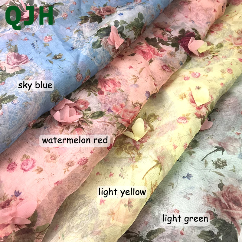 High-Quality Chiffon Applique&Printed Lace Fabric Multicolor Three-Dimensional Flowers Dress DIY Wedding Satin Apparel Cloth
High-Quality Chiffon Applique&Printed Lace Fabric Multicolor Three-Dimensional Flowers Dress DIY Wedding Satin Apparel Cloth