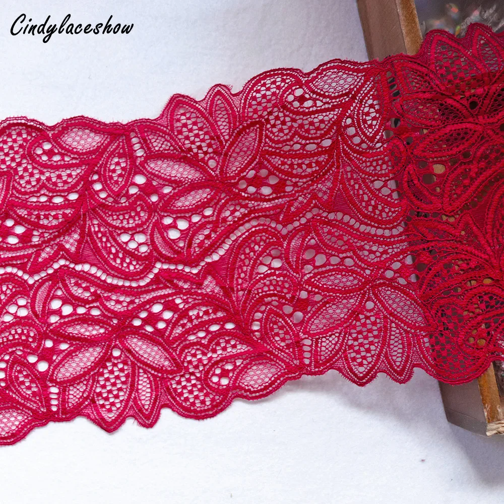 2Yards 14.5cm Wide Leaves Stretch Lace Elastic Trimmings For Bra Clothing Accessories Dress Sewing Applique Costume Lace Fabrics
2Yards 14.5cm Wide Leaves Stretch Lace Elastic Trimmings For Bra Clothing Accessories Dress Sewing Applique Costume Lace Fabrics
