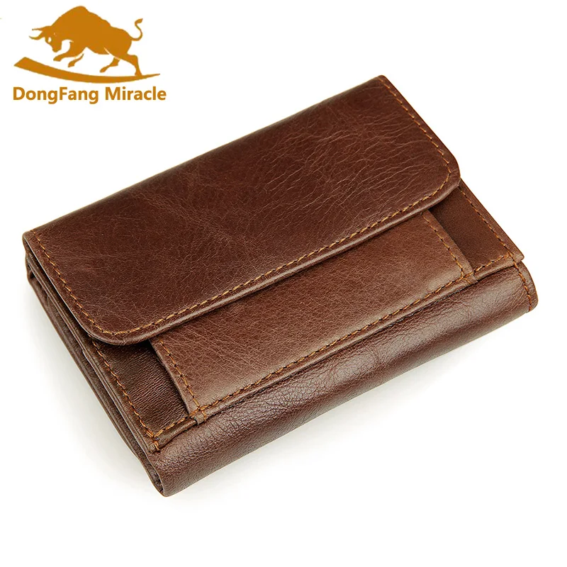 DongFang Miracle классический стиль мужские кошельки кошелек из натуральной кожи