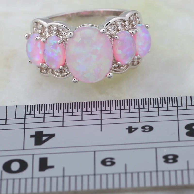 Garilina Fashion Women's Rings Pink Fire Opal Silver Color Filled White Cubic Zirconia Ring Gift Party R051
Garilina Fashion Women's Rings Pink Fire Opal Silver Color Filled White Cubic Zirconia Ring Gift Party R051