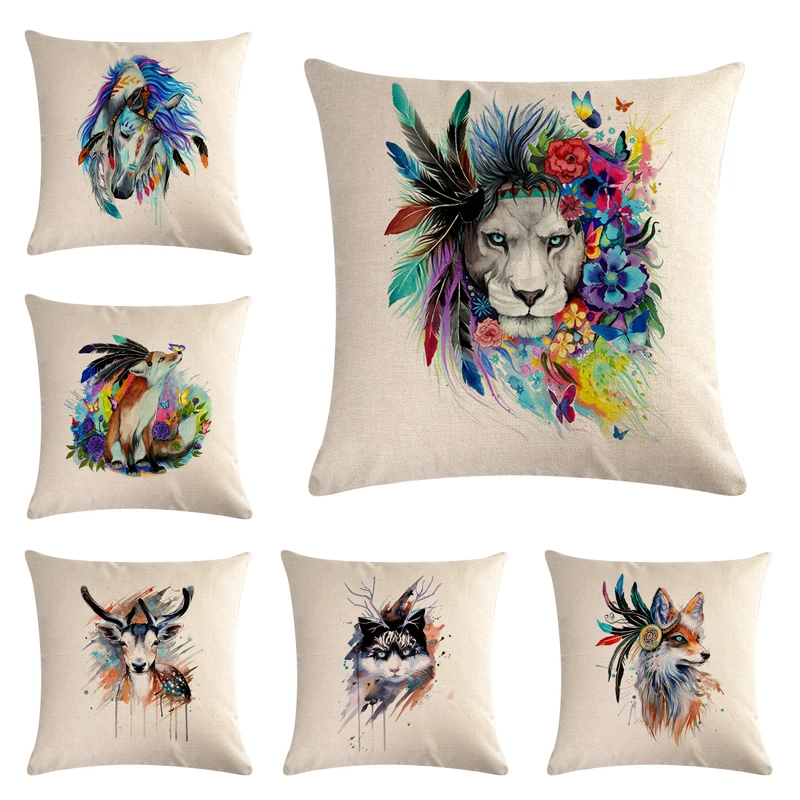 Colorful Animal Owl Lion Print Cushion Covers 45*45cm Tulip Design Gifts Home Bedroom Couch Decoration Pillowcase
Colorful Animal Owl Lion Print Cushion Covers 45*45cm Tulip Design Gifts Home Bedroom Couch Decoration Pillowcase