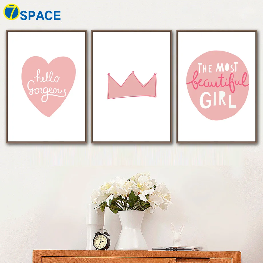 Cartoon Pink Crown Heart Girl Quotes Nordic Posters And Prints Wall Art Canvas Painting Wall Pictures Baby Kids Room Home Decor
Cartoon Pink Crown Heart Girl Quotes Nordic Posters And Prints Wall Art Canvas Painting Wall Pictures Baby Kids Room Home Decor